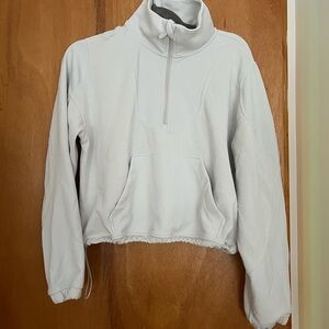 lululemon athletica White Cropped Quarter-Zip Pullover